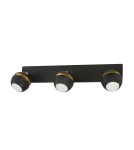 MDC Lampa sufitowa MIC R3 3xGU10 czarny mat, złoty 579069101