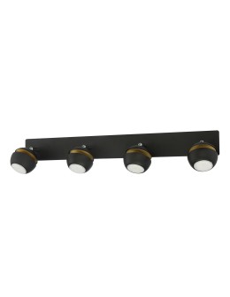 MDC Lampa sufitowa MIC R4 4xGU10 czarny mat, złoty 579079101