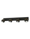 View MDC Lampa sufitowa MIC R4 4xGU10 czarny mat, złoty 579079101