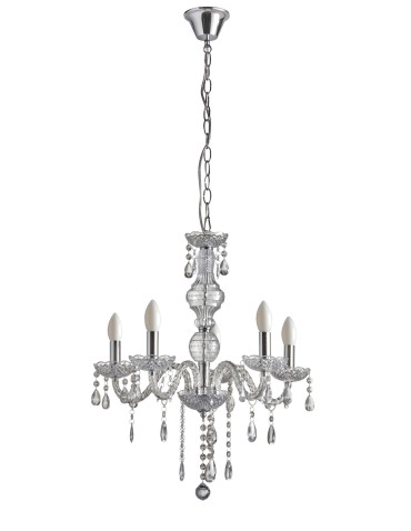 MDC Lampa wisząca DIAMOND 5xE14 akryl transparentny 523283090