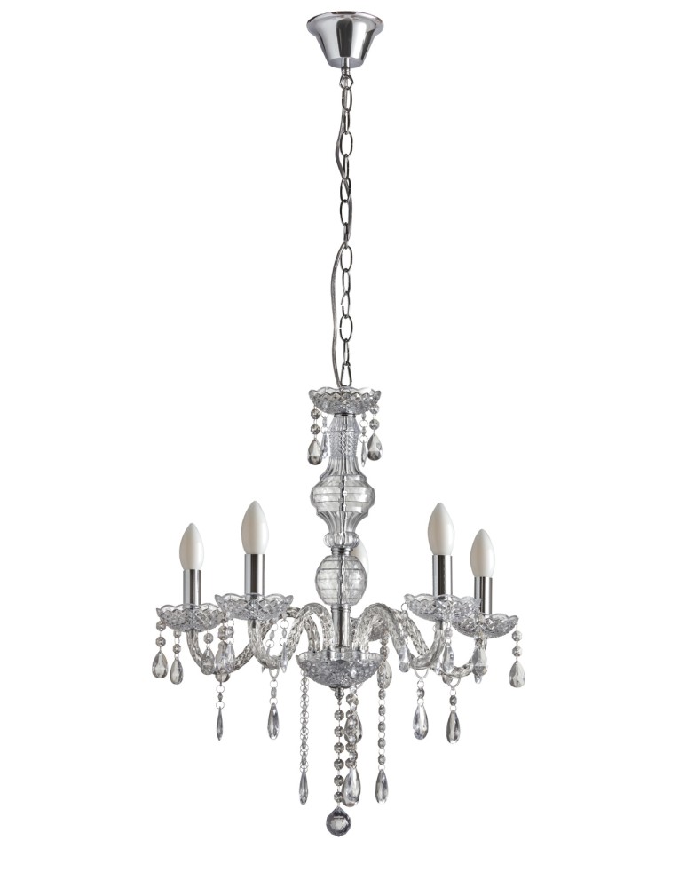 MDC Lampa wisząca DIAMOND 5xE14 akryl transparentny 523283090