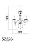 MDC Lampa wisząca DIAMOND 5xE14 akryl transparentny 523283090