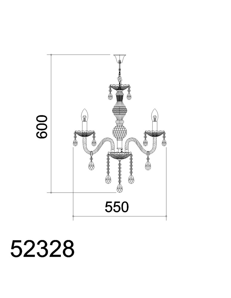 MDC Lampa wisząca DIAMOND 5xE14 akryl transparentny 523283090