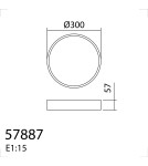 MDC Lampa sufitowa CELIO czarny 48W ø30cm 3000K 3200lm 578879109