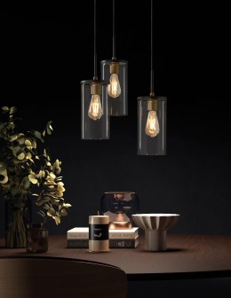 MDC Lampa wisząca 3L TRIEL czarny, mosiądz antyczny 3xE27 588349101 - product 2