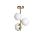 MDC Lampa wisząca RONDO mosiądz mat 3xE27 Ø15cm 578086101