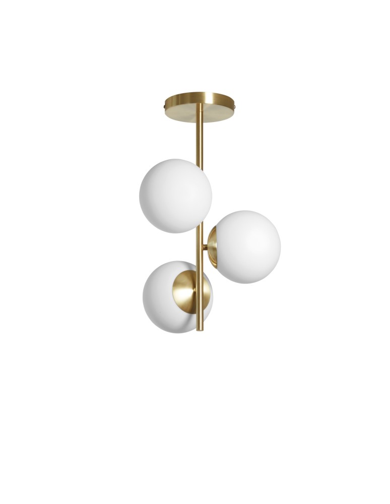 MDC Lampa wisząca RONDO mosiądz mat 3xE27 Ø15cm 578086101