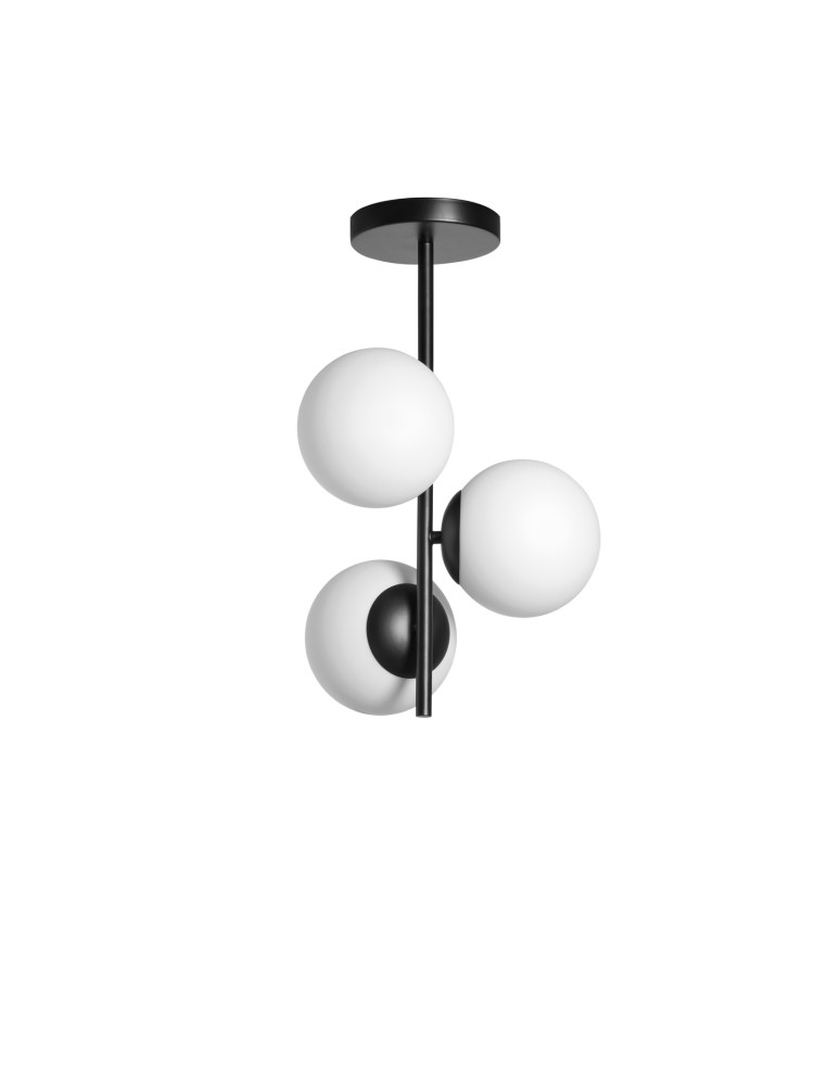 MDC Lampa wisząca RONDO czarny mat 3xE27 Ø15cm 578089101