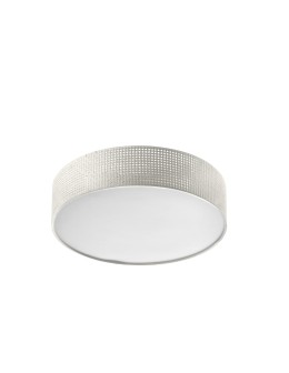 MDC Lampa sufitowa OLGA biały Ø40 3xE27 rattanowy 579995501