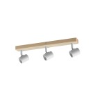 MDC Lampa sufitowa ETNIA R3 biały mat 3xE27, naturalne drewno sosnowe 450038101