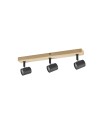 View MDC Lampa sufitowa ETNIA R3 czarny mat 3xE27, naturalne drewno sosnowe 450039101