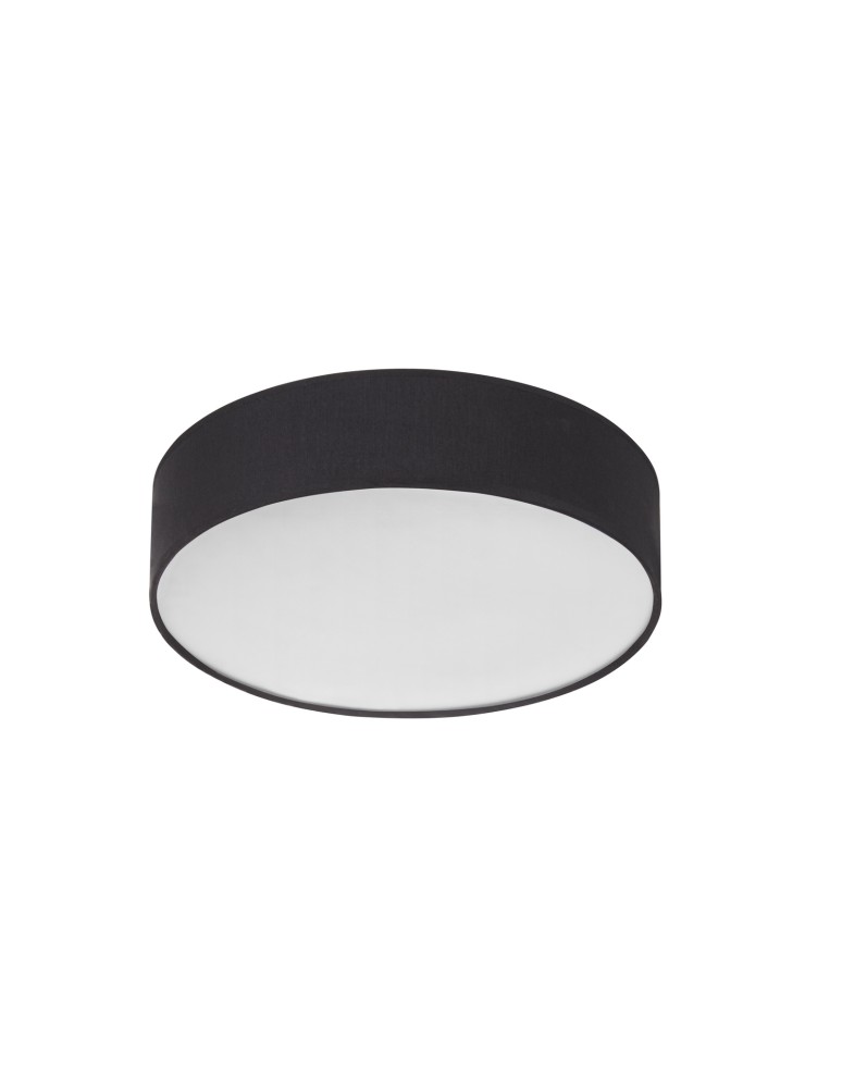 MDC Lampa sufitowa OLGA czarny ø40cm 3xE27 abażur z tkaniny 579999101