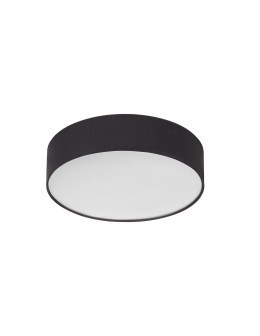 MDC Lampa sufitowa OLGA czarny ø40cm 3xE27 abażur z tkaniny 579999101