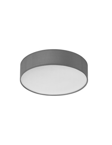 MDC Lampa sufitowa OLGA szary Ø40 3xE27 abażur z tkaniny 579993001