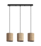 MDC Lampa wisząca RAIL czarny 3xE27 abażur z naturalnego bambusu 589135504