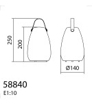 MDC Lampa stołowa NANSA czarny 0,6W 3000K+RGB IP44 akumulatorowa przenośna 588409102