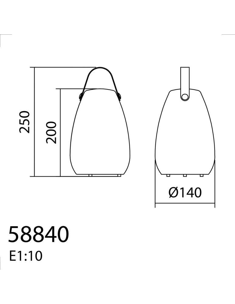 MDC Lampa stołowa NANSA czarny 0,6W 3000K+RGB IP44 akumulatorowa przenośna 588409102