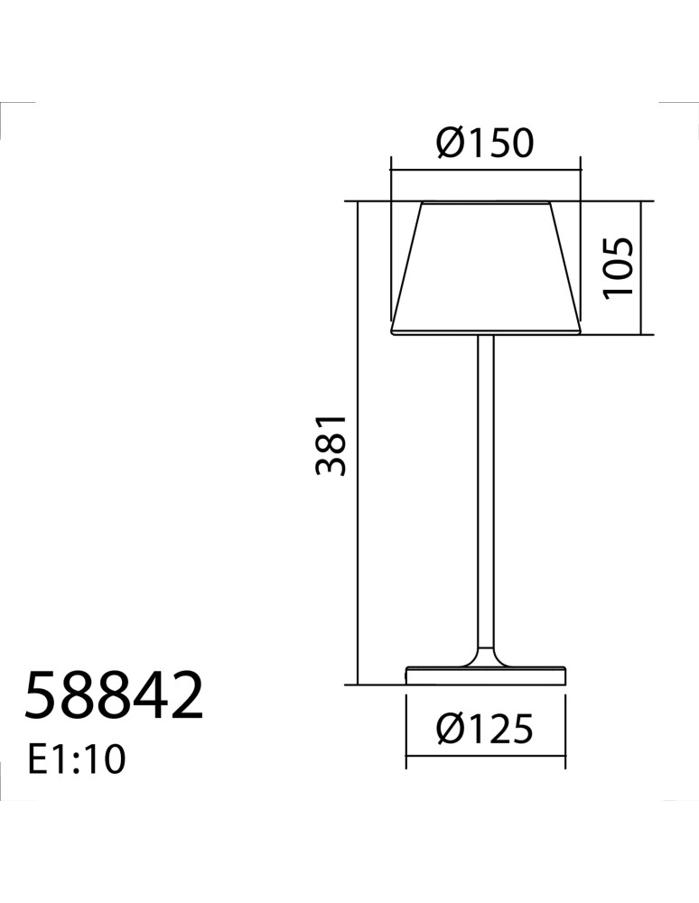 MDC Lampa stołowa MASH biały 2W 3000K IP44 akumulatorowa przenośna, ściemnianie 588428102