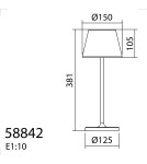 MDC Lampa stołowa MASH czarny 2W 3000K IP44 akumulatorowa przenośna, ściemnianie 588429102