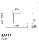 MDC Lampa wisząca FI biały 42W 120cm 3000K 588788102