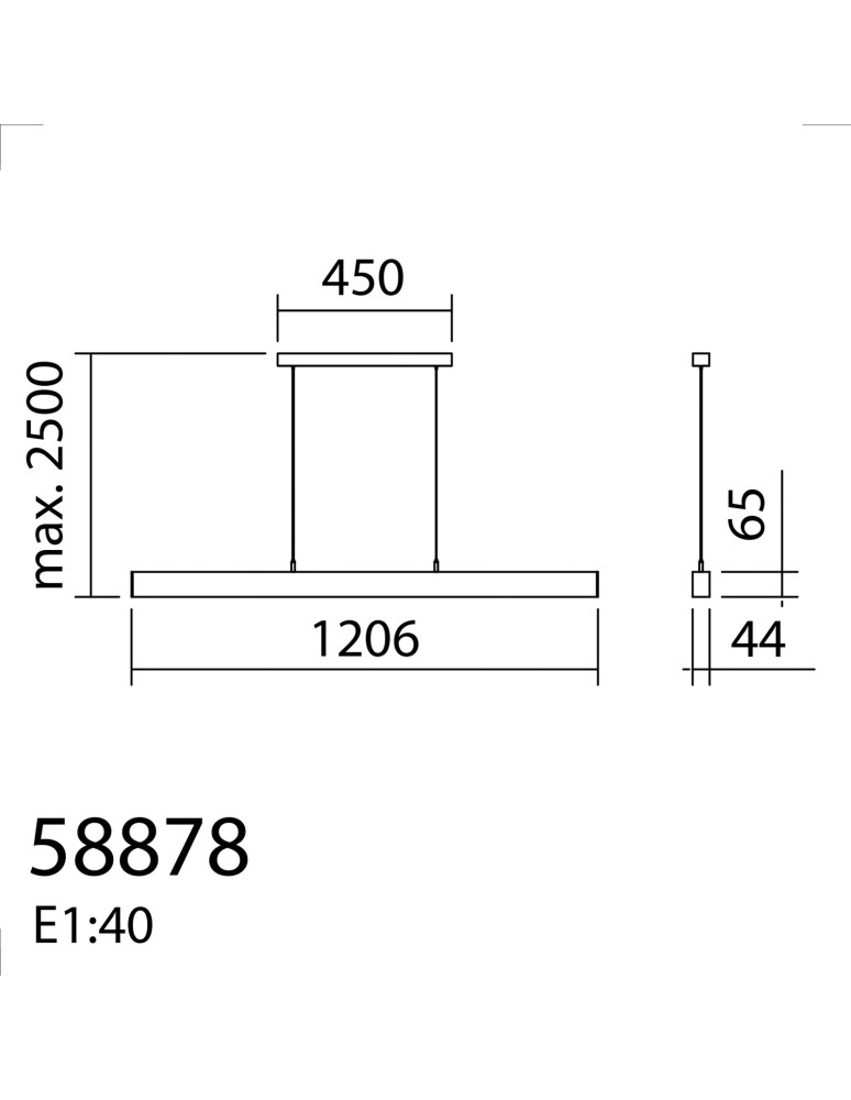 MDC Lampa wisząca FI biały 42W 120cm 3000K 588788102