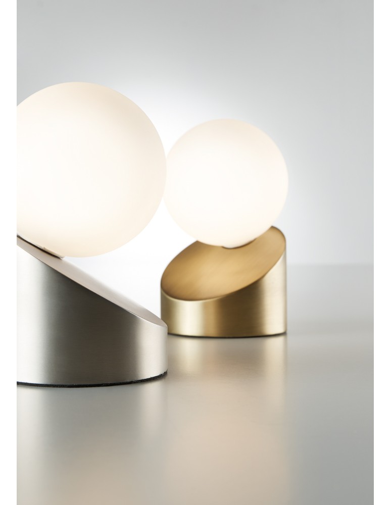 MDC Lampa stołowa MOON nikiel mat G9 włącznik dotykowy 576519787
