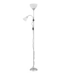 MDC Lampa podłogowa BOWL E27+E14 srebrny 568233296
