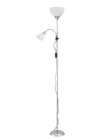 MDC Lampa podłogowa BOWL E27+E14 srebrny 568233296