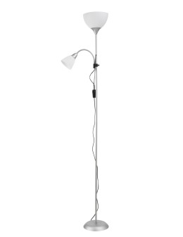 MDC Lampa podłogowa BOWL E27+E14 srebrny 568233296