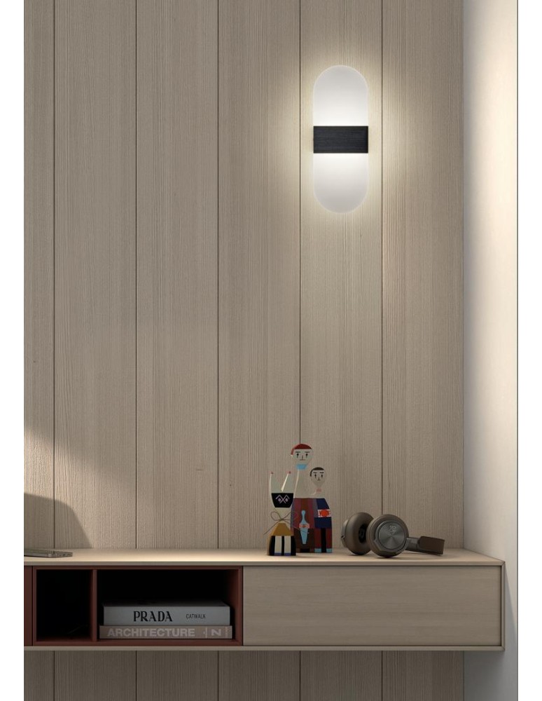 MDC Lampa ścienna DUPLI czarny 4,5W 3000K 588749102