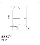 MDC Lampa ścienna DUPLI czarny 4,5W 3000K 588749102