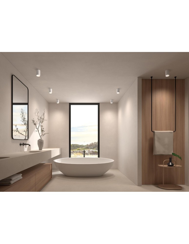 MDC Lampa sufitowa łazienkowa GALILEO S czarny mat GU10 ø60x85mm IP44 589979203