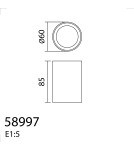 MDC Lampa sufitowa łazienkowa GALILEO S czarny mat GU10 ø60x85mm IP44 589979203