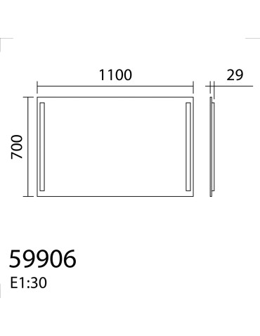 MDC Lustro łazienkowe REFLEX 110x70 31W CCT 3000-4000-5500K IP44 ściemnianie dotykowe, funkcja odparowania 599067005 - product 2
