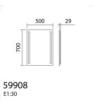 MDC Lustro łazienkowe REFLEX 50x70 31W CCT 3000-4000-5500K IP44 ściemnianie dotykowe, funkcja odparowania 599087005