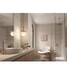 MDC Lampa wisząca łazienkowa FLOC drewno naturalne, czarny mat Ø17 E27 IP44 450329103
