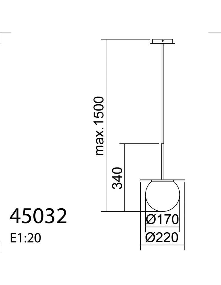 MDC Lampa wisząca łazienkowa FLOC drewno naturalne, czarny mat Ø17 E27 IP44 450329103