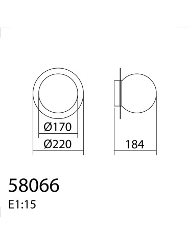 MDC Lampa ścienna łazienkowa FLOC czarny mat Ø17 E27 IP44 580669103 - product 2