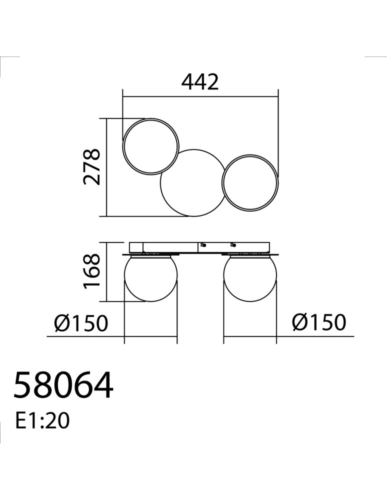 MDC Lampa ścienna łazienkowa FLOC DUO PLUS S Ø15 E27 mosiądz mat Ø15 E27 mosiądz mat+czarny mat IP44 580646103