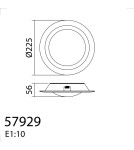 MDC Lampa podtynkowa łazienkowa OASIS biały LED 18W ø225mm 3000K IP44 579298103
