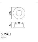 MDC Lampa podtynkowa łazienkowa NOBEL biały mat GU10 ø85mm IP65 579628303