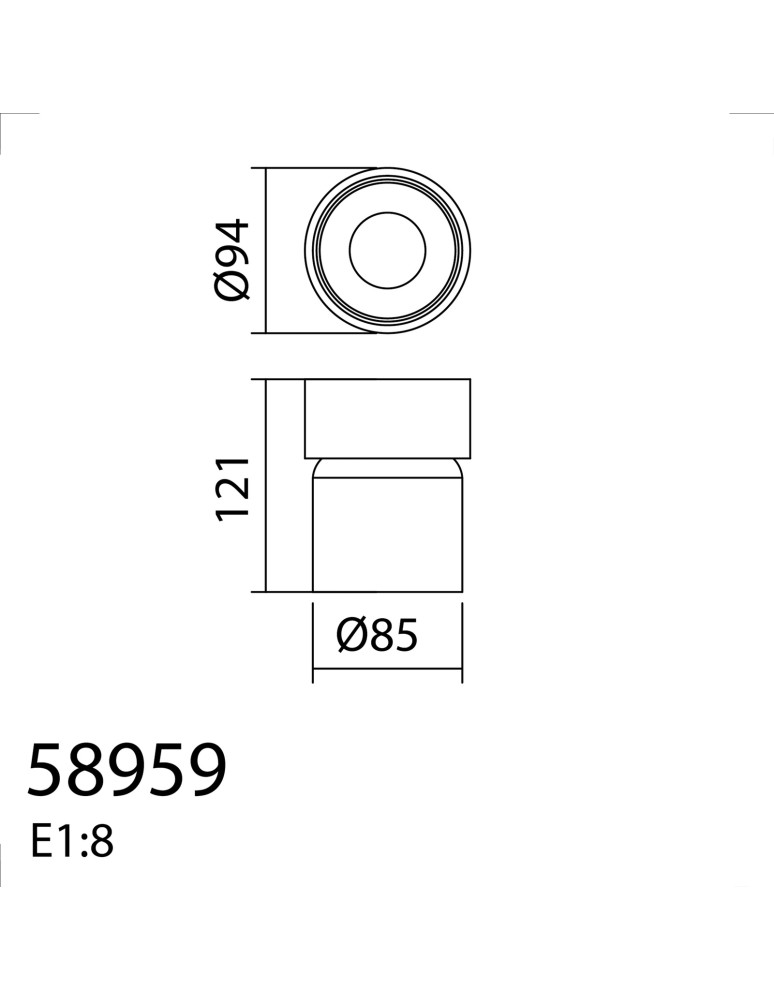 MDC Lampa sufitowa łazienkowa MARTINA biały mat GU10 Ø94mm IP44 589598303