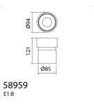 MDC Lampa sufitowa łazienkowa MARTINA czarny mat GU10 Ø94mm IP44 589599203