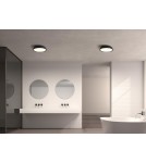 MDC Lampa sufitowa łazienkowa TOKIO czarny mat LED 36W CCT 3000-3500-4000K IP44 578019103
