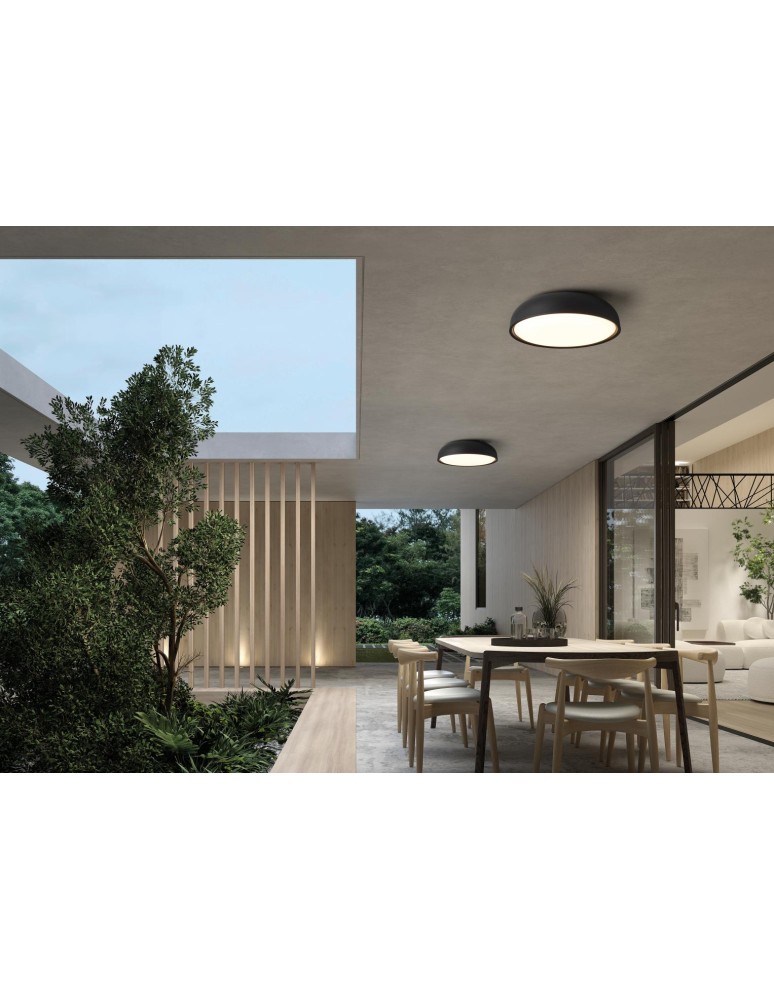 MDC Lampa sufitowa łazienkowa TOKIO czarny mat LED 36W CCT 3000-3500-4000K IP44 578019103