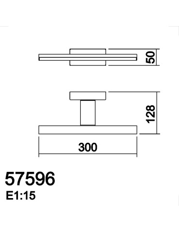 MDC Lampa łazienkowa TIWALL czarny mat LED 8W 300mm 4000K IP44 575969105 - product 2