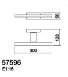 MDC Lampa łazienkowa TIWALL chrom LED 8W 300mm 3000K IP44 575963009