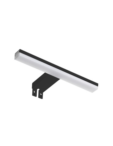 MDC Lampa łazienkowa TIWALL KIT (uchwyt lustro/ściana/szafka) czarny mat LED 8W 300mm 4000K IP44 576859105