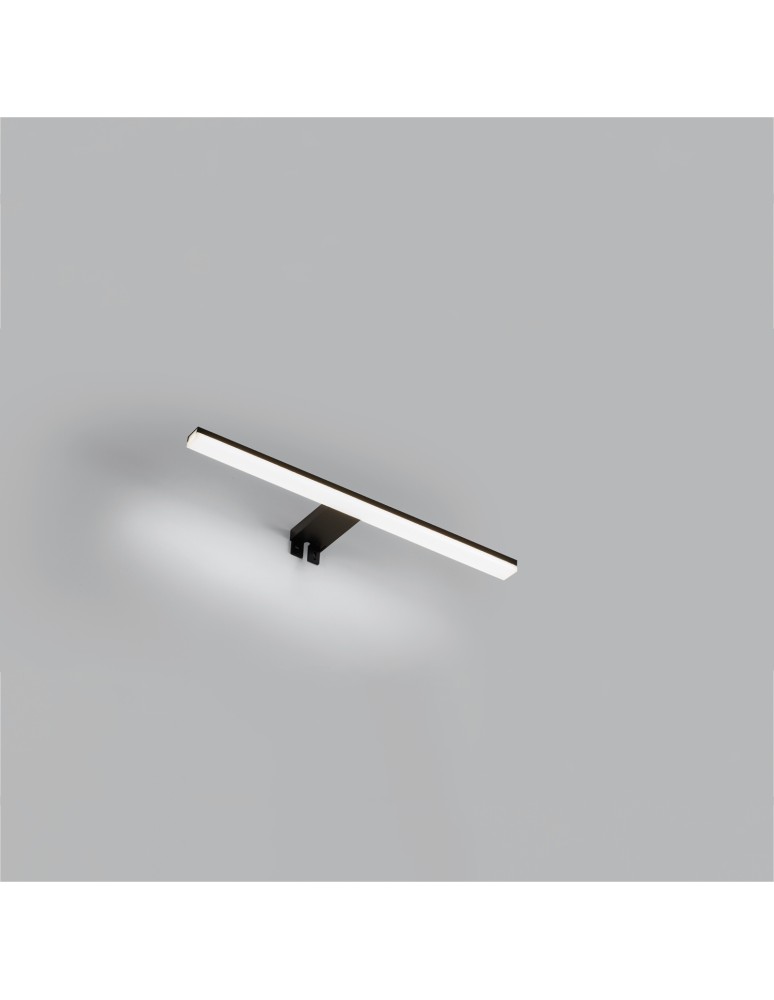 MDC Lampa łazienkowa TIWALL KIT (uchwyt lustro/ściana/szafka) czarny mat LED 12W 450mm 3000K IP44 576869109