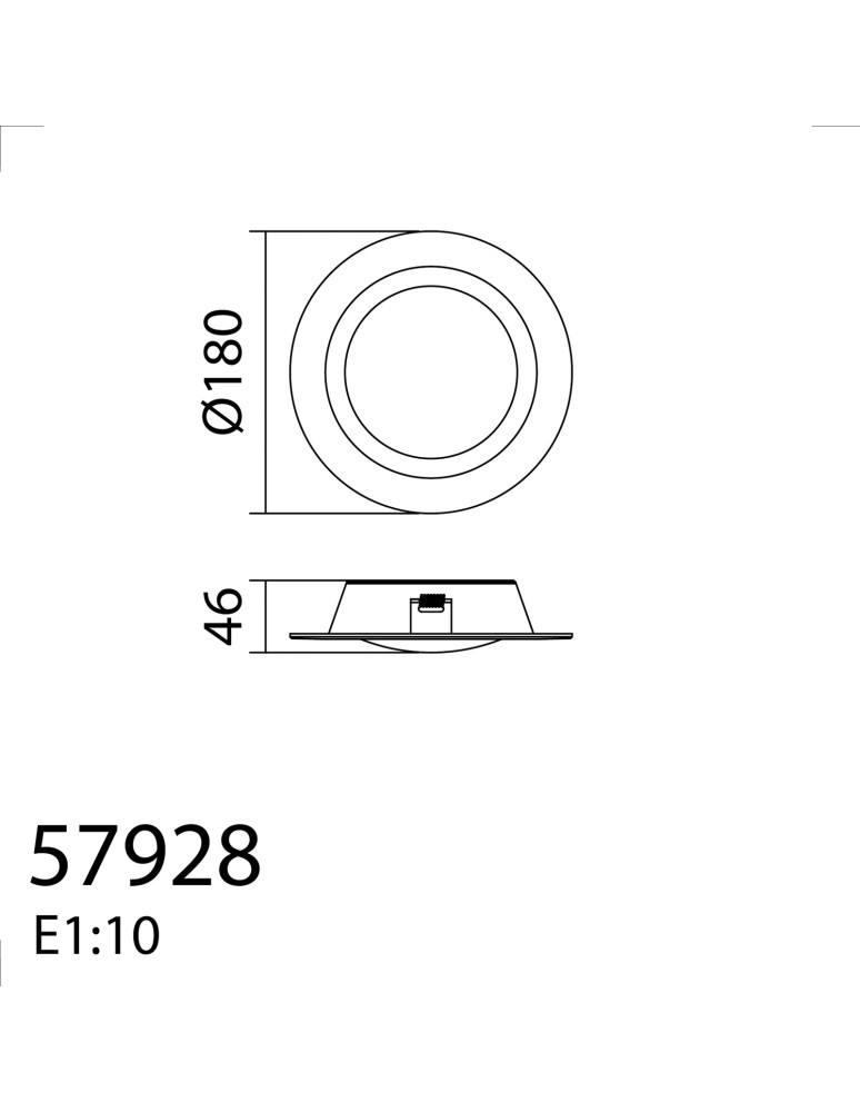 MDC Lampa podtynkowa łazienkowa OASIS biały LED 12W ø180mm 3000K IP44 579288103